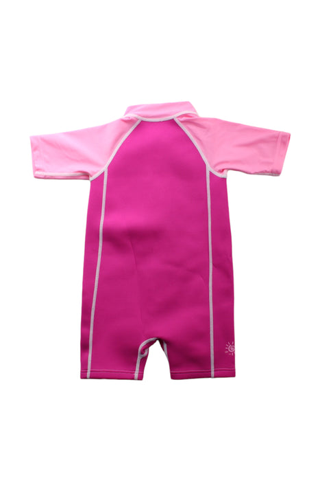 A Pink Wetsuits from Aquasport in size 2T for girl. (Back View)