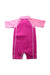 A Pink Wetsuits from Aquasport in size 2T for girl. (Back View)