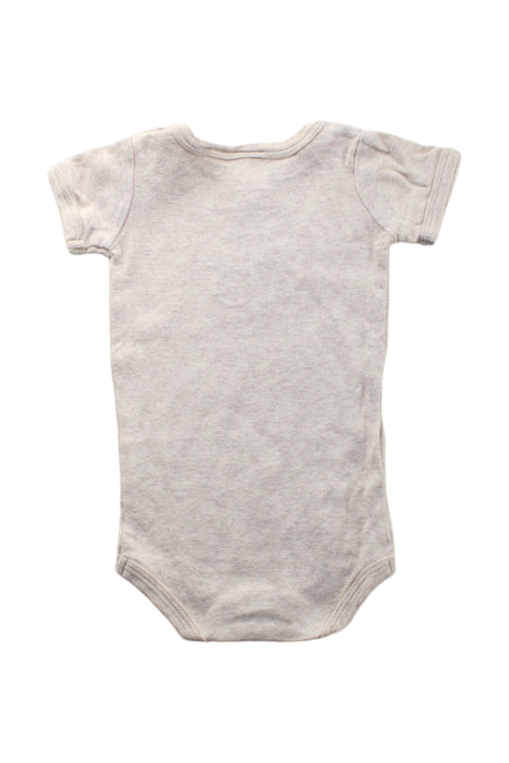 A Beige Short Sleeve Bodysuits from Seed in size 0-3M for neutral. (Back View)