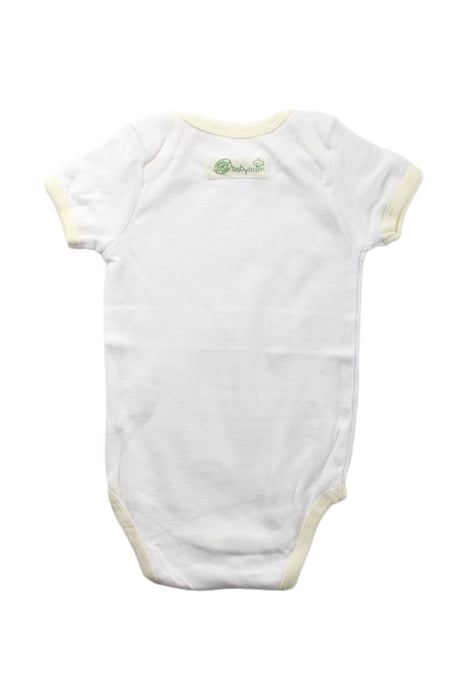 A White Short Sleeve Bodysuits from Babymio in size Newborn for neutral. (Back View)