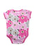 A Pink Short Sleeve Bodysuits from Marimekko in size 3-6M for girl. (Back View)