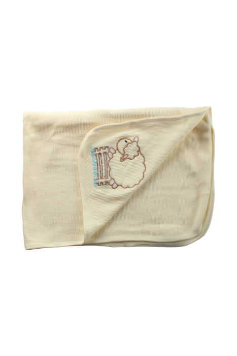 A White Blankets from Babymio in size O/S for neutral. (Back View)