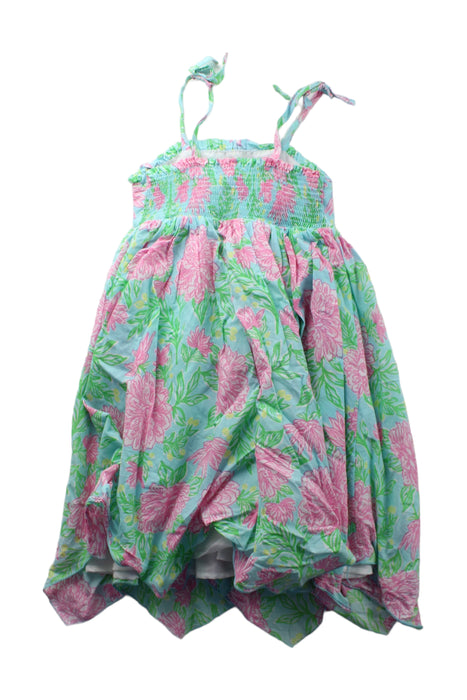 A Green Sleeveless Dresses from Tommy Bahama in size 5T for girl. (Back View)