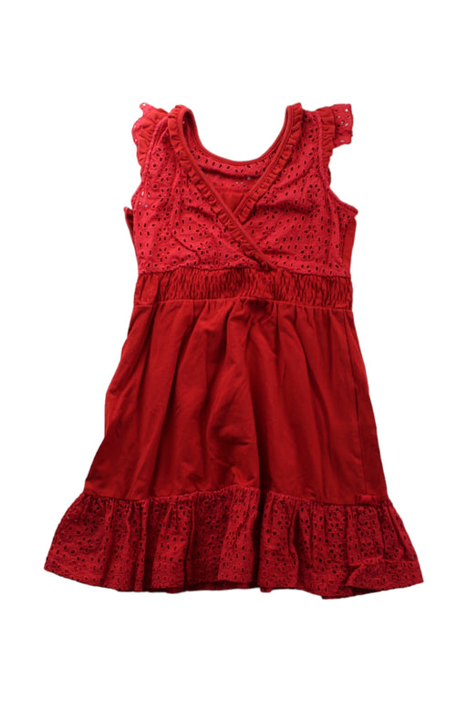 A Red Sleeveless Dresses from Nicholas & Bears in size 6T for girl. (Back View)