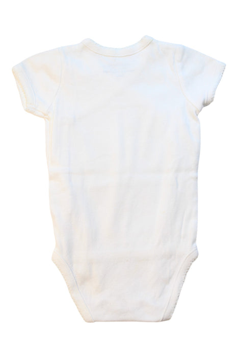 A White Short Sleeve Bodysuits from Bout'Chou in size 0-3M for girl. (Back View)