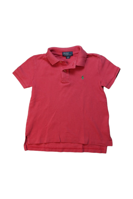 A Burgundy Short Sleeve Polos from Polo Ralph Lauren in size 3T for neutral. (Front View)