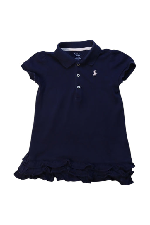 A Navy Short Sleeve Dresses from Ralph Lauren in size 12-18M for girl. (Front View)
