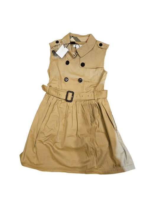 A Beige Sleeveless Dresses from Burberry in size 8Y for girl. (Front View)