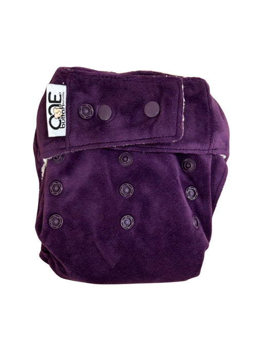 A Purple Cloth Diapers from GroVia in size 6-12M for neutral. (Front View)