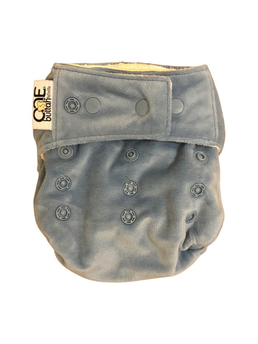 A Blue Cloth Diapers from GroVia in size 6-12M for neutral. (Front View)