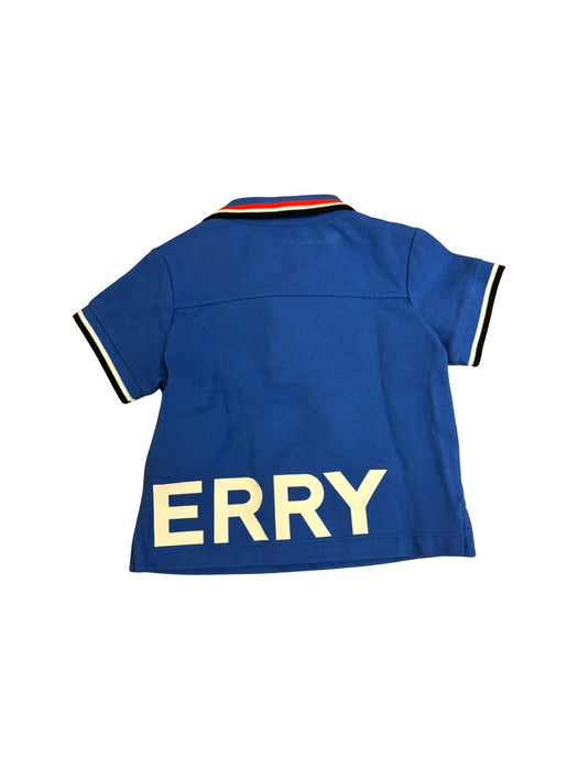 A Blue Short Sleeve Polos from Burberry in size 6-12M for boy. (Back View)