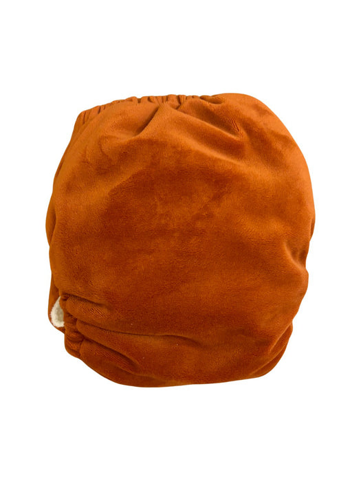 A Brown Cloth Diapers from GroVia in size 6-12M for neutral. (Back View)