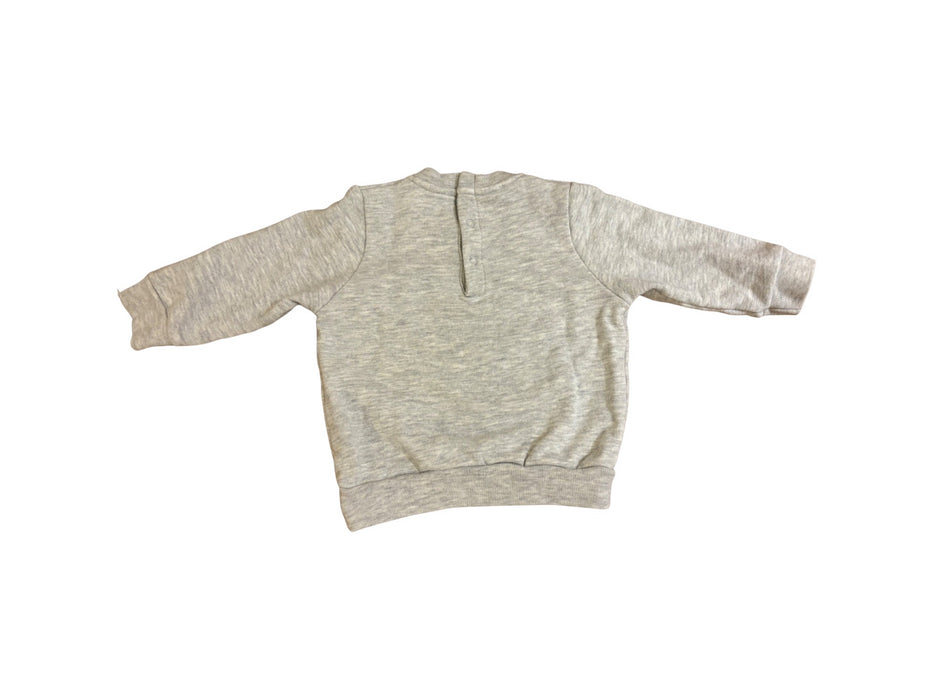 A Grey Crewneck Sweatshirts from Petit Bateau in size 6-12M for neutral. (Back View)