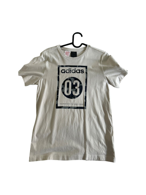 A White Short Sleeve T Shirts from Adidas in size 14Y for neutral. (Front View)