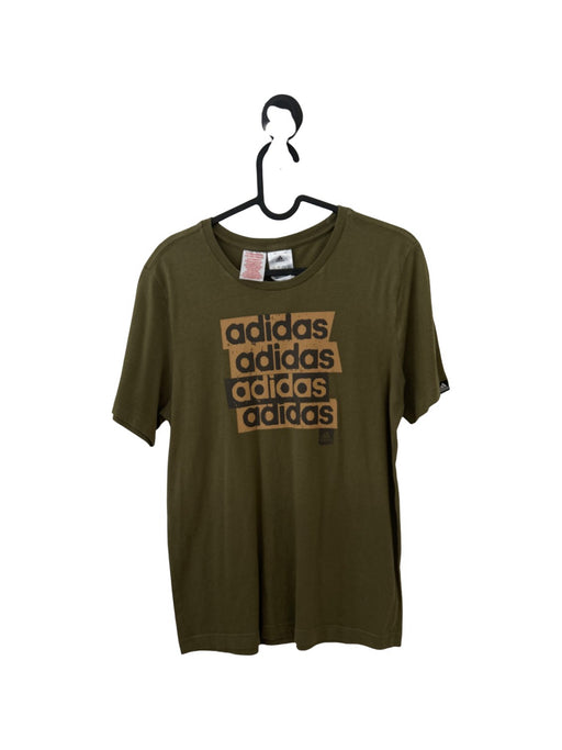 A Green Short Sleeve T Shirts from Adidas in size 14Y for boy. (Front View)