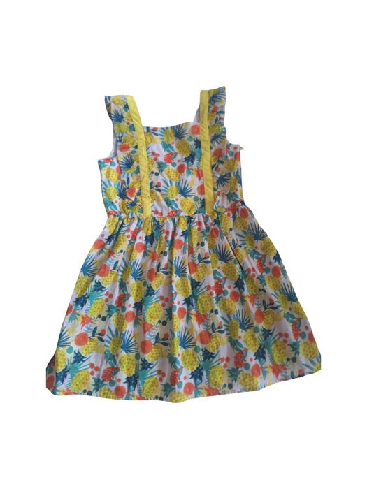 A Yellow Sleeveless Dresses from Tutto Piccolo in size 12Y for girl. (Front View)