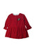 A Burgundy Long Sleeve Dresses from Nanos in size 8Y for girl. (Front View)