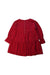 A Burgundy Long Sleeve Dresses from Nanos in size 8Y for girl. (Back View)