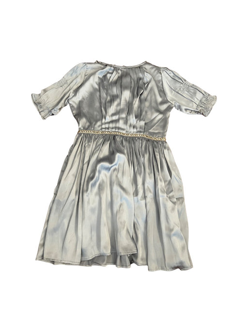 A Silver Short Sleeve Dresses from Velveteen in size 10Y for girl. (Front View)