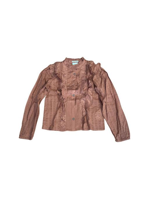 A Brown Long Sleeve Shirts from Scotch & Soda in size 10Y for girl. (Front View)