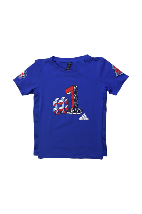 A Multicolour Short Sleeve T Shirts from Adidas in size 7Y for boy. (Front View)