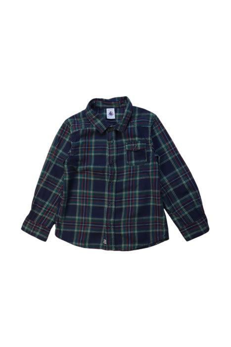 A Multicolour Long Sleeve Shirts from Petit Bateau in size 4T for boy. (Front View)