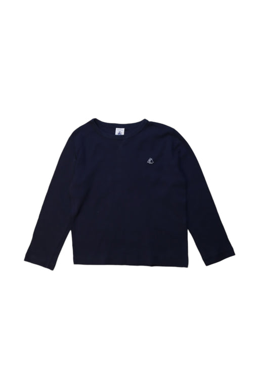 A Black Long Sleeve T Shirts from Petit Bateau in size 4T for boy. (Front View)