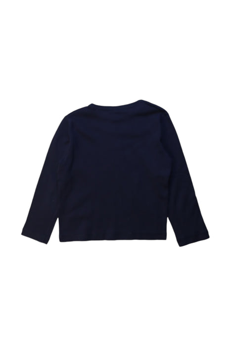 A Black Long Sleeve T Shirts from Petit Bateau in size 4T for boy. (Back View)