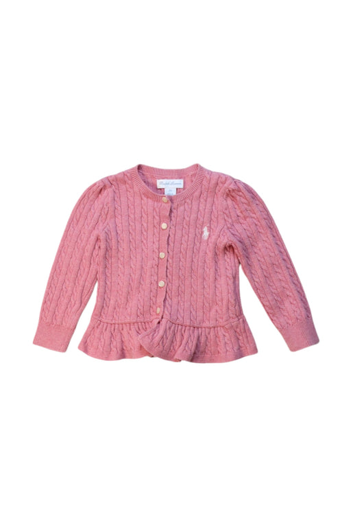 A Pink Cardigans from Ralph Lauren in size 12-18M for girl. (Front View)