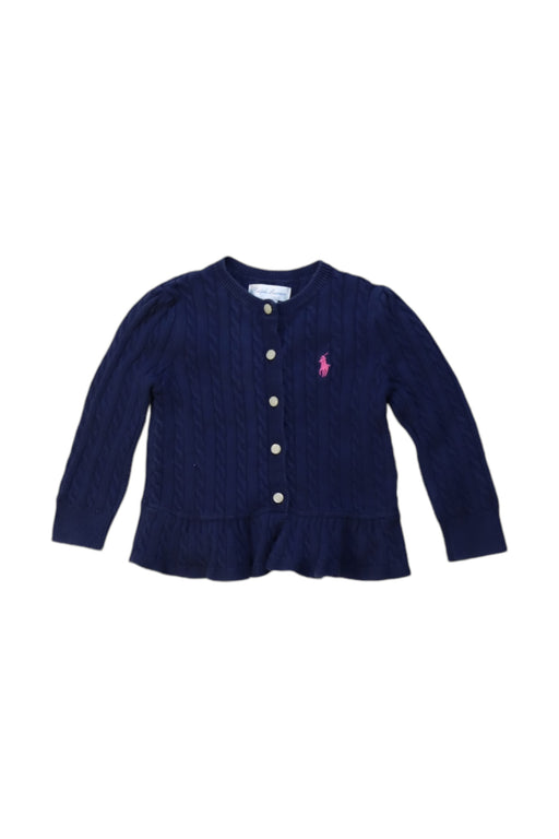 A Navy Cardigans from Ralph Lauren in size 6-12M for girl. (Front View)