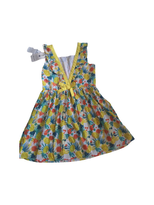 A Yellow Sleeveless Dresses from Tutto Piccolo in size 12Y for girl. (Back View)