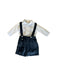 A White Shorts Sets from Sarah Louise in size 3-6M for boy. (Front View)