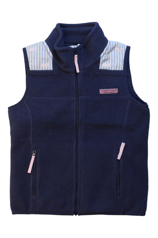 A Blue Outerwear Vests from Vineyard Vines in size 5T for girl. (Front View)