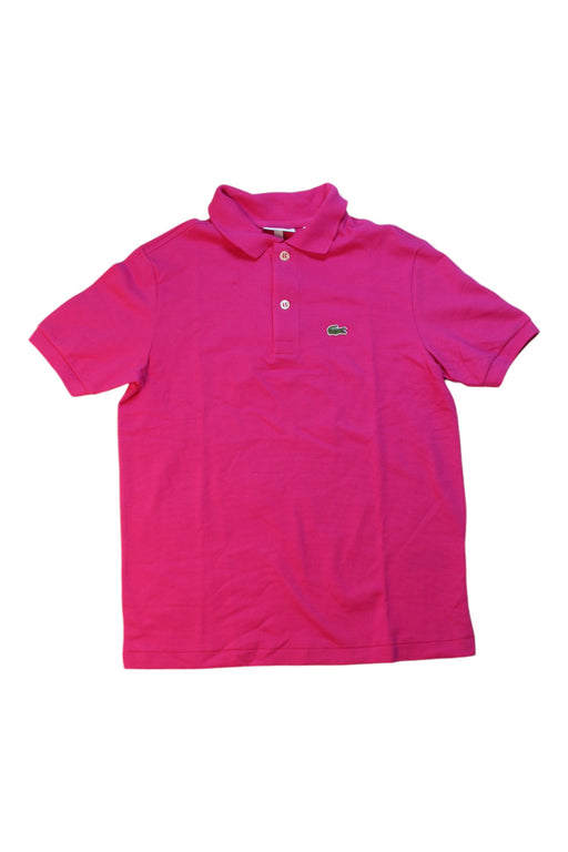 A Pink Short Sleeve Polos from Lacoste in size 12Y for boy. (Front View)