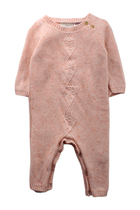 A Pink Long Sleeve Jumpsuits from Wilson & Frenchy in size 3-6M for girl. (Front View)
