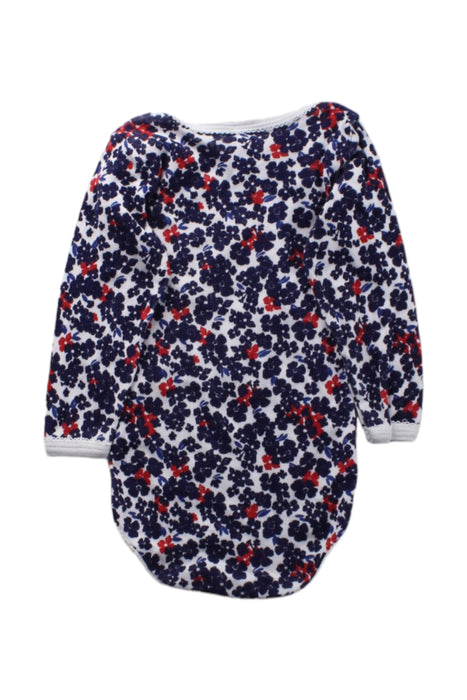 A Purple Long Sleeve Bodysuits from Petit Bateau in size 6-12M for girl. (Back View)