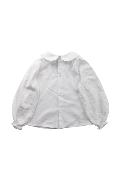 A White Long Sleeve Tops from Fina Ejerique in size 4T for girl. (Back View)