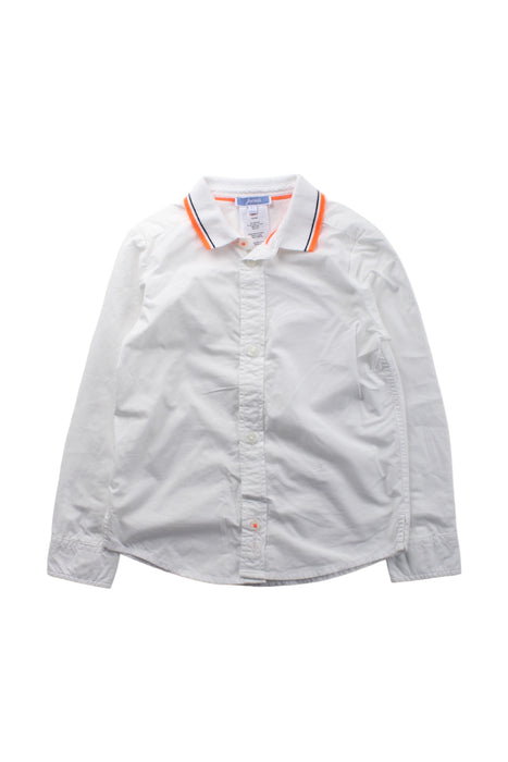 A White Long Sleeve Shirts from Jacadi in size 4T for boy. (Front View)