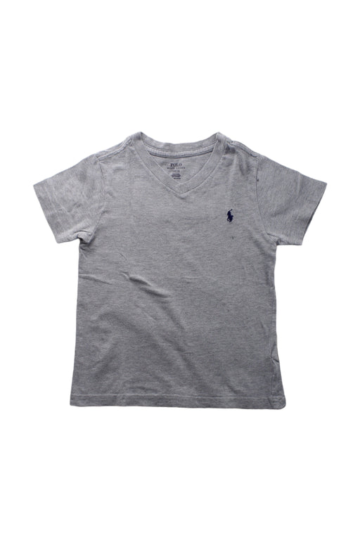 A Grey Short Sleeve T Shirts from Polo Ralph Lauren in size 4T for boy. (Front View)