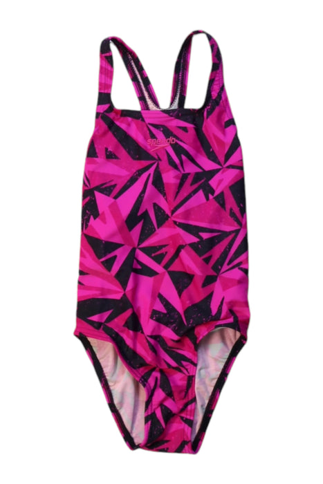 A Pink Swimsuits from Speedo in size 5T for girl. (Front View)