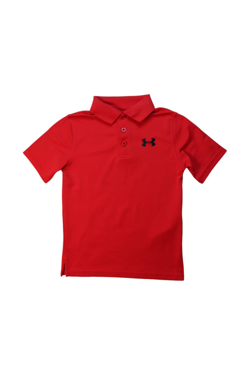 A Red Short Sleeve Polos from Under Armour in size 8Y for boy. (Front View)