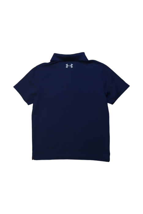 A Navy Short Sleeve Polos from Under Armour in size 8Y for boy. (Back View)