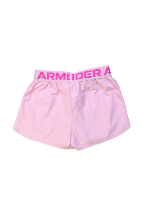 A Pink Active Shorts from Under Armour in size 8Y for girl. (Back View)