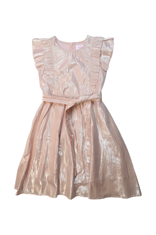 A Metallic Short Sleeve Dresses from Seed in size 5T for girl. (Front View)