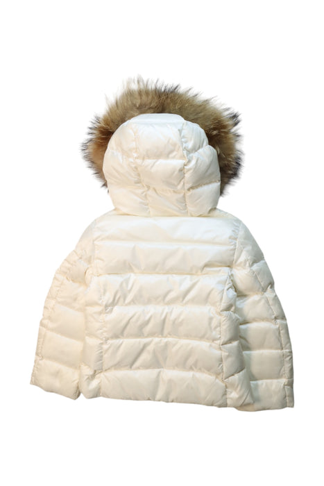 A White Puffer/Quilted Jackets from Moncler in size 3T for girl. (Back View)