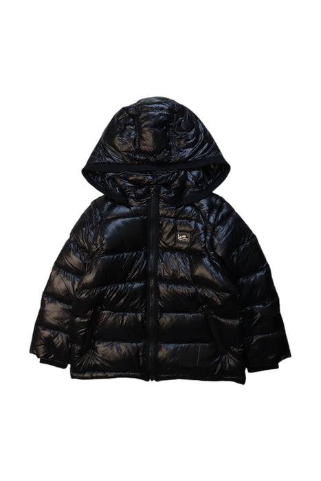 A Black Puffer/Quilted Jackets from Nicholas & Bears in size 6T for boy. (Front View)