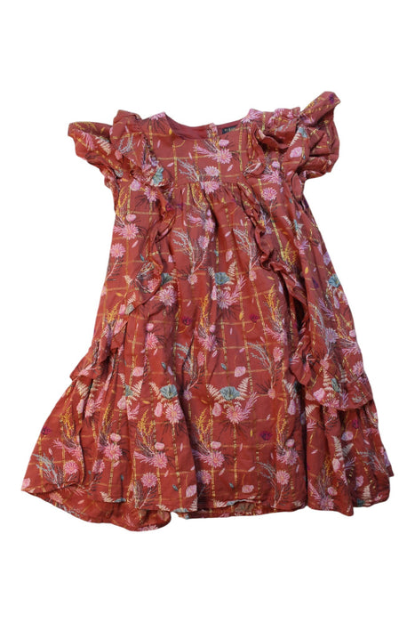 A Orange Short Sleeve Dresses from Velveteen in size 10Y for girl. (Front View)