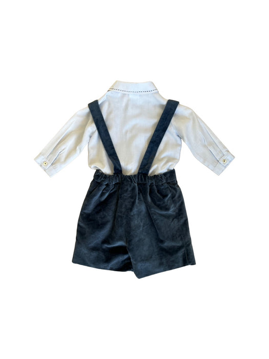 A White Shorts Sets from Sarah Louise in size 3-6M for boy. (Back View)