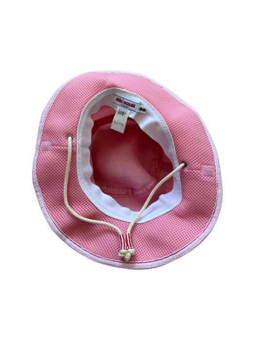 A Pink Sun Hats from Miki House in size O/S for girl. (Back View)