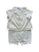 A White Short Sleeve Rompers from Moncler in size 12-18M for girl. (Back View)